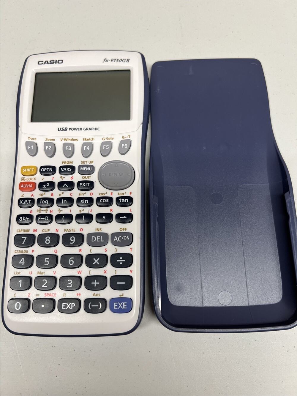 Casio FX-9750GII Graphing Calculator - White w/cover Working!